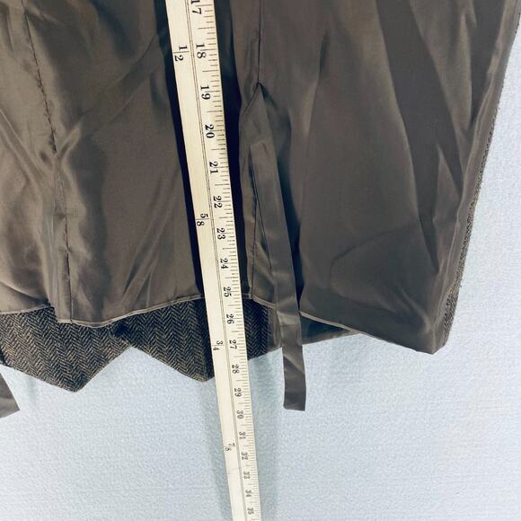 Paul Jones Vest Mens XL Brown Wool Blend Tweed Herringbone Waistcoat Preppy - Picture 9 of 10